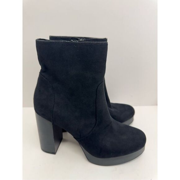 Sun+Stone Platform Booties Size 8 Womens Black High Heel Evening Boots - Picture 4 of 10